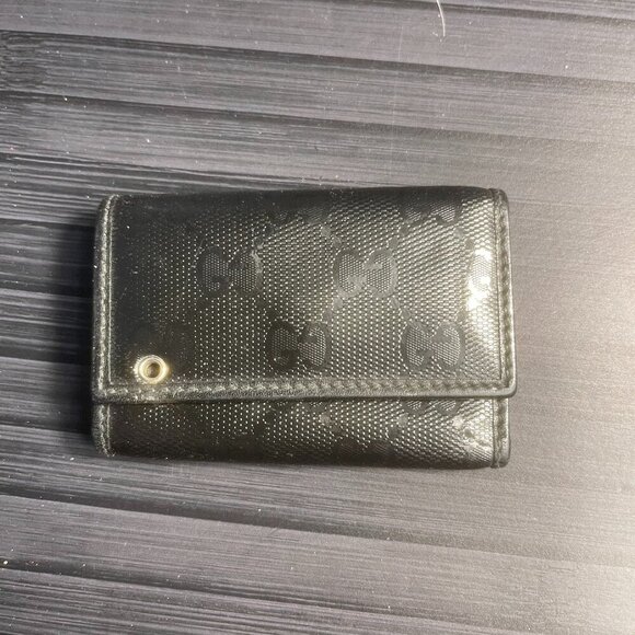Gucci GG Supreme Card/Key Holder + Box - Picture 1 of 4